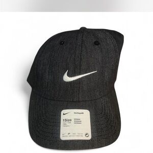 Nike Sportswear Heritage86 Swoosh Denim Hat Black DJ6220 010 Adult Adjustable